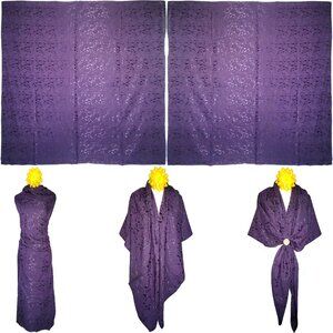 NWT Double Sided Silk Scarf 52"x52" Large Square Shawl Wrap 3018